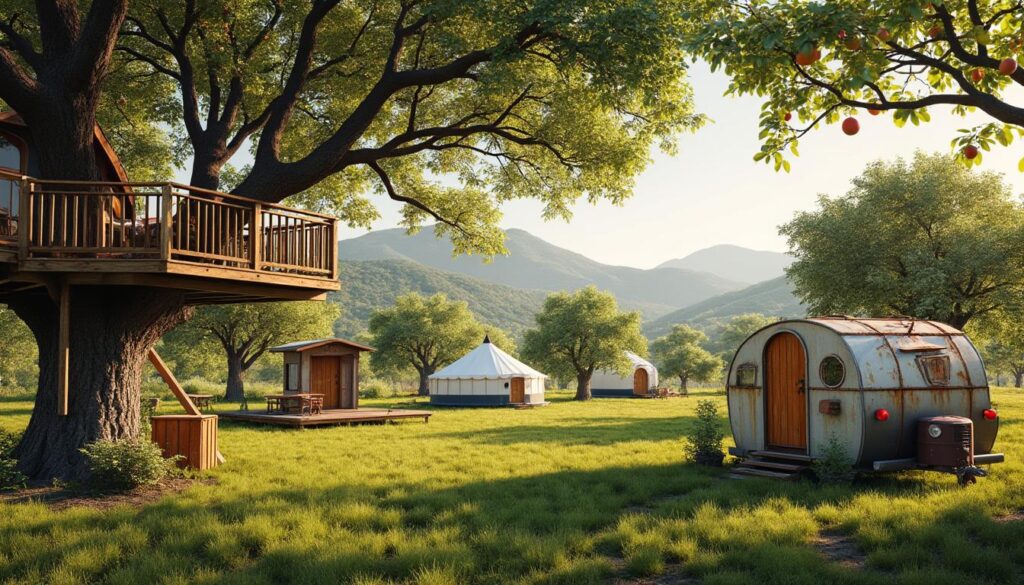 découvrez des hébergements insolites nichés au cœur des vergers, pour une expérience unique et ressourçante en pleine nature. parfait pour une escapade authentique et originale.