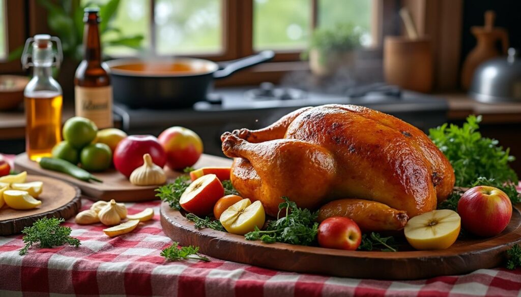 découvrez notre recette traditionnelle de poulet au cidre : une alliance savoureuse de volaille tendre mijotée avec des pommes et du cidre, pour un plat convivial et parfumé. parfait pour régaler toute la famille !