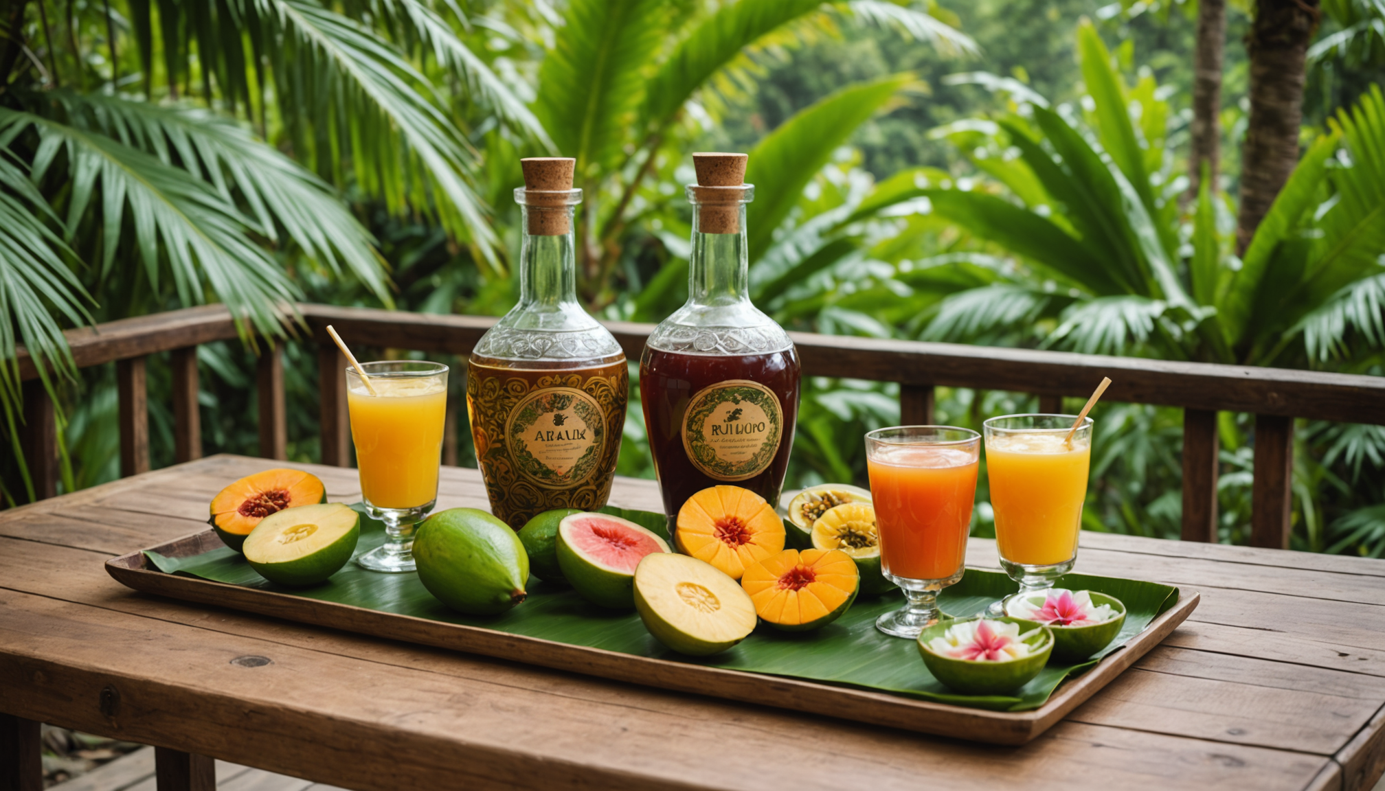 découvrez notre sélection de boissons locales uniques : jus tropicaux frais, kopi bali aromatique et arak traditionnel, pour une expérience authentique et savoureuse.