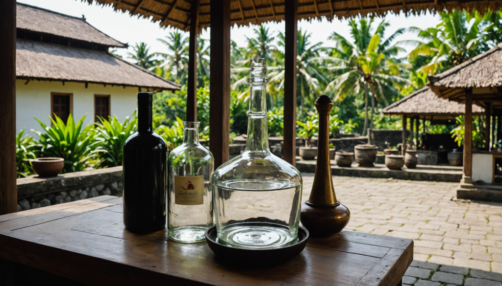 découvrez notre sélection de boissons locales authentiques : jus tropicaux frais, kopi bali riche en arômes et arak traditionnel pour une expérience gustative unique.