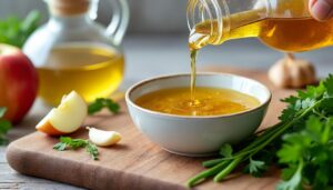 découvrez comment rehausser vos salades avec une vinaigrette au cidre, une alternative gourmande et légère pour vos assaisonnements.